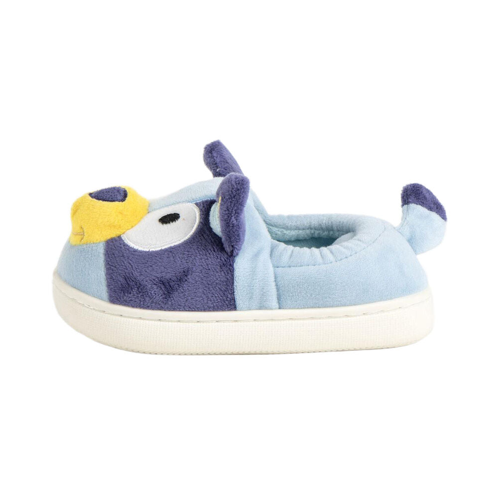 Pantuflas Bluey azules y moradas con rostro del personaje - 4