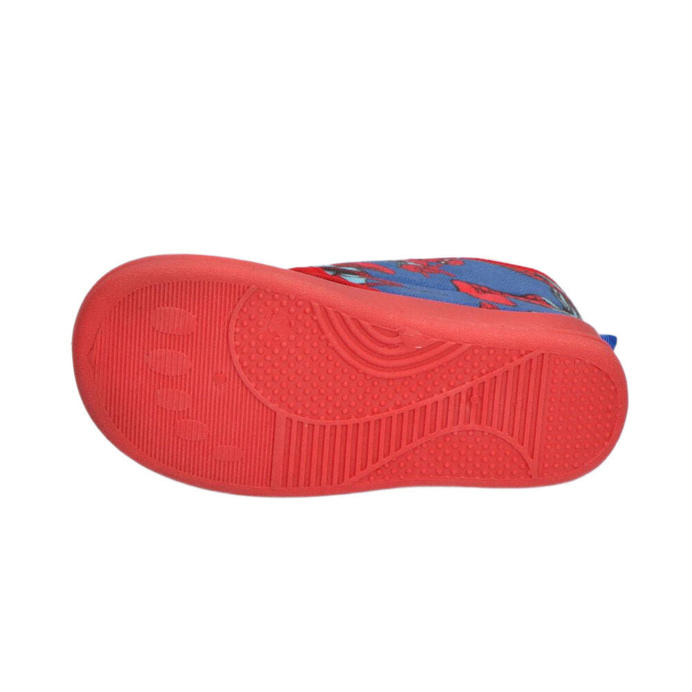 Pantuflas de caña alta Spider-Man Marvel azules con detalles rojos - 4