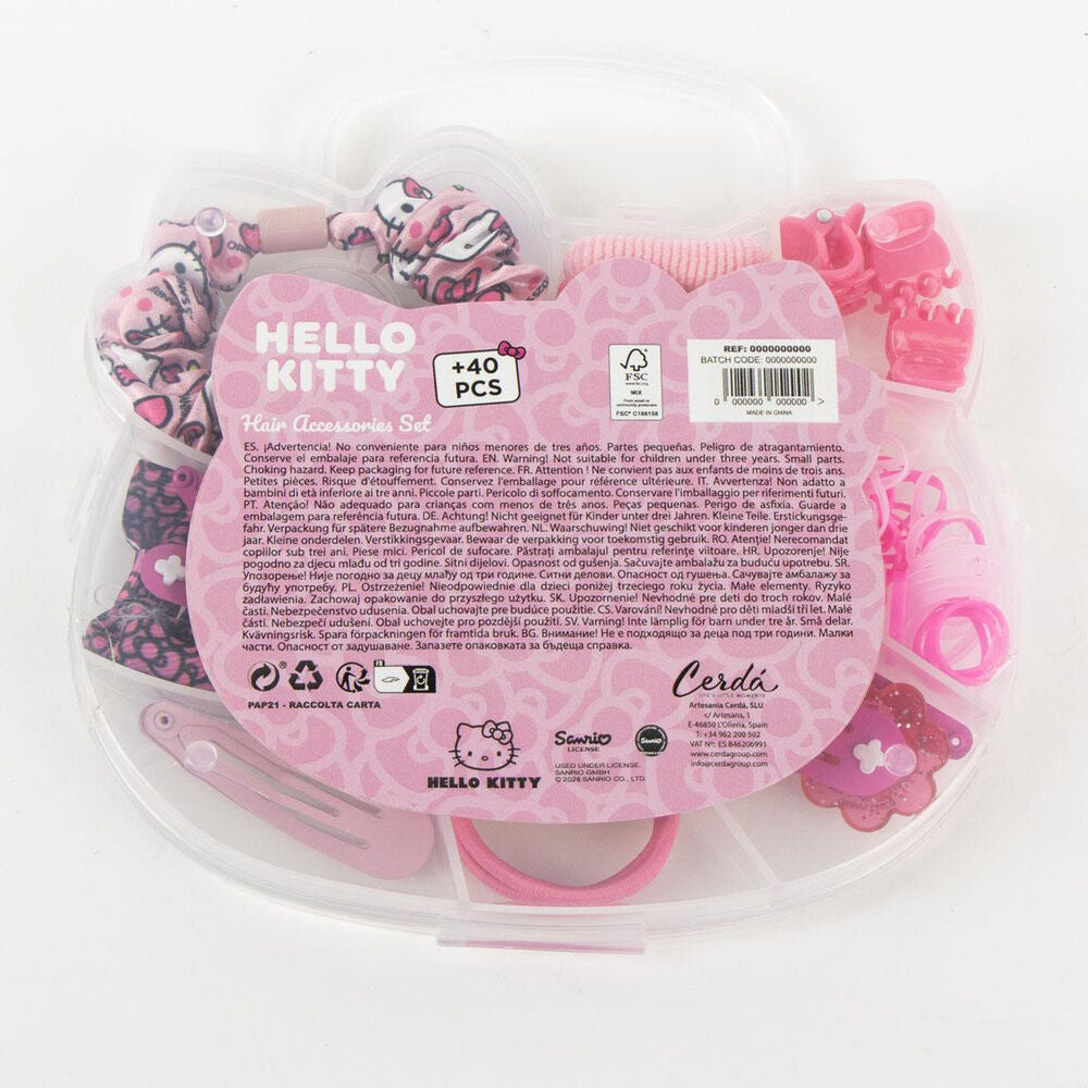 Set de belleza Hello Kitty de 20 piezas en estuche transparente rosa - 4