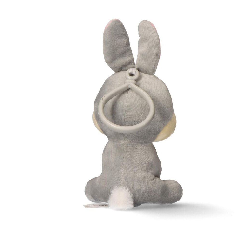 Llavero de peluche de Tambor de Bambi Disney, conejo gris con orejas rosas - 4