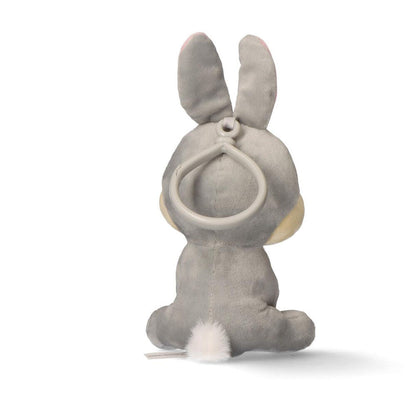 Llavero de peluche de Tambor de Bambi Disney, conejo gris con orejas rosas - 4