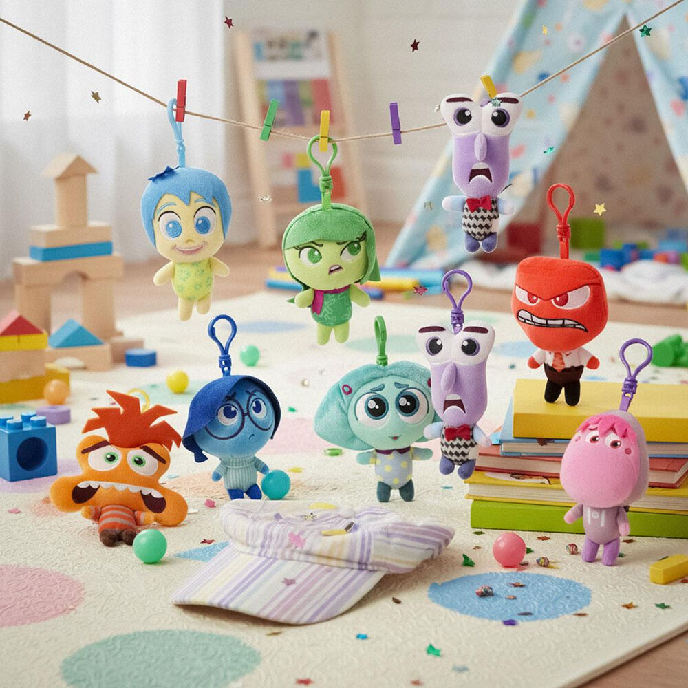 Llaveros de peluche surtidos de personajes de Del Revés Disney Pixar - 4