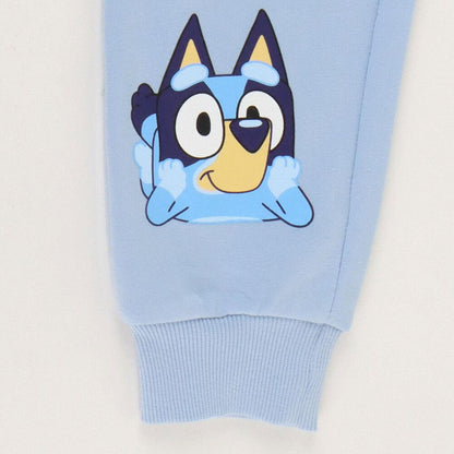 Conjunto de chándal Bluey con sudadera blanca y pantalón azul claro - 4