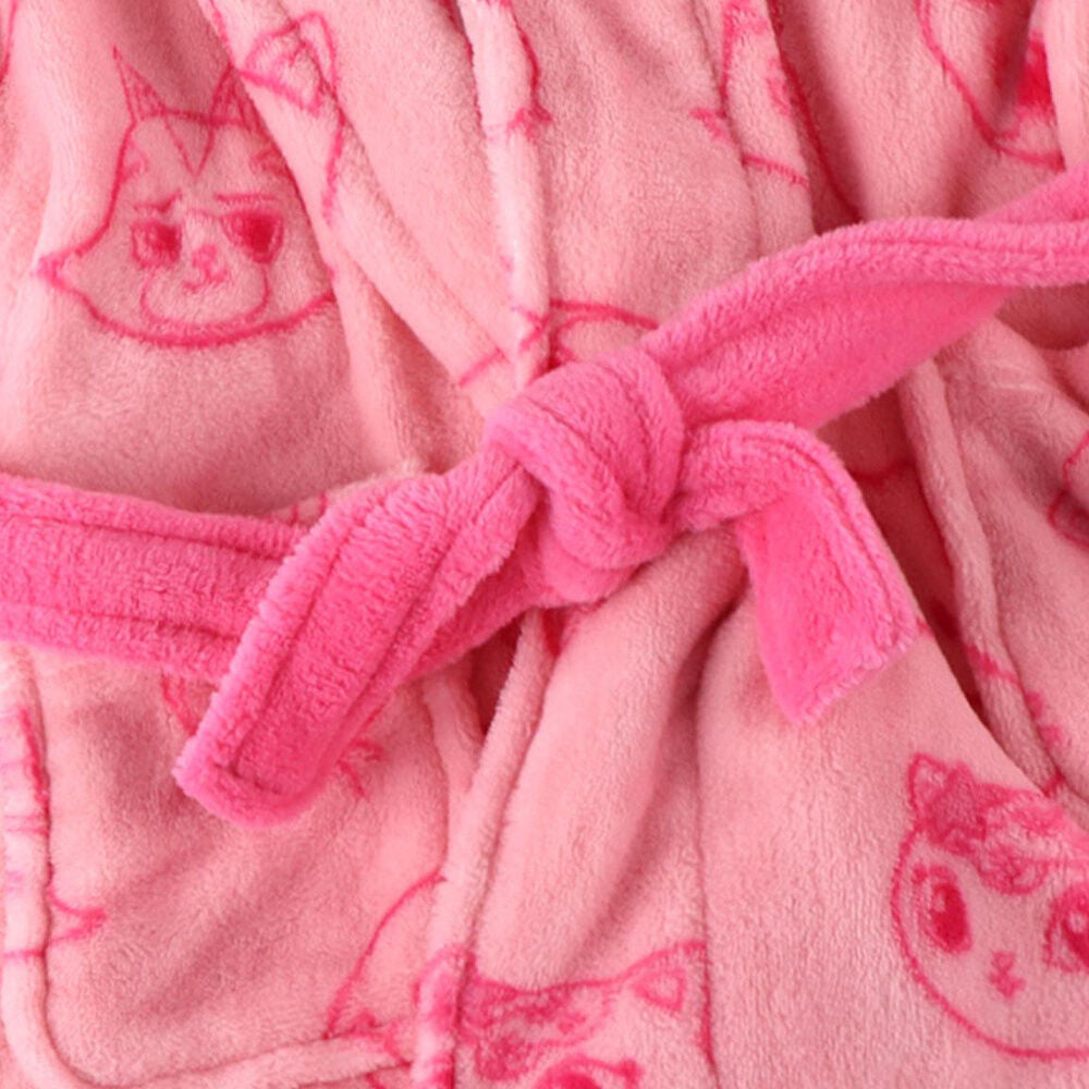 Bata rosa infantil de Gabby con capucha de gato - 4