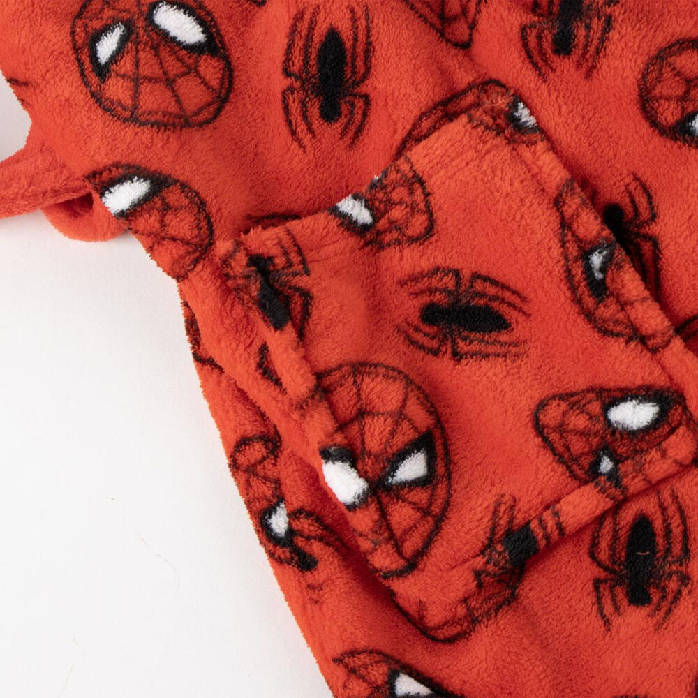 Bata roja de Spiderman Marvel con capucha y estampado del personaje - 4