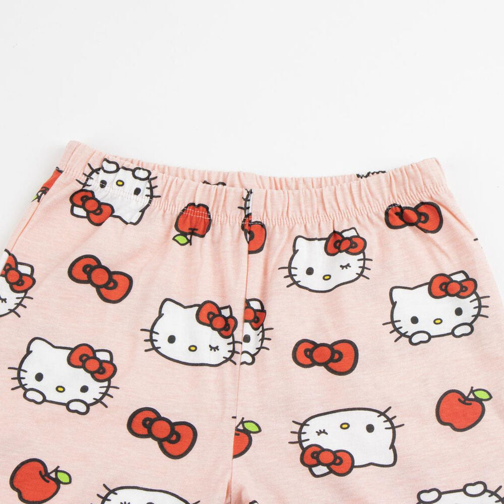 Pijama infantil de manga larga Hello Kitty rojo y rosa - 4