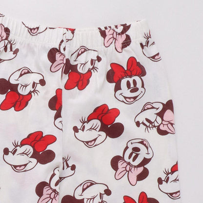 Pijama infantil de manga larga de Minnie Disney en rosa y rojo - 4