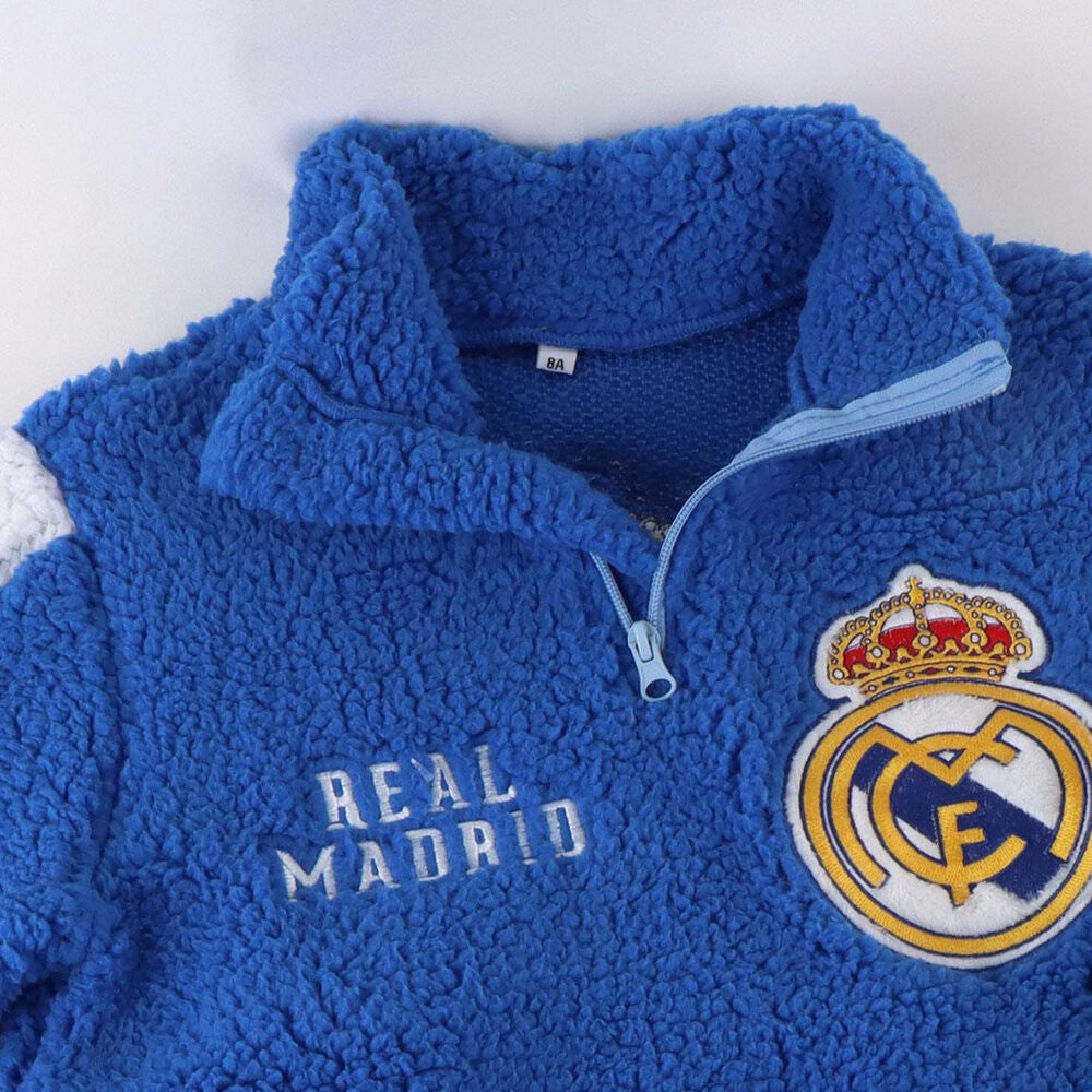 Jersey azul Real Madrid CERDÁ con cremallera y bolsillo canguro - 4