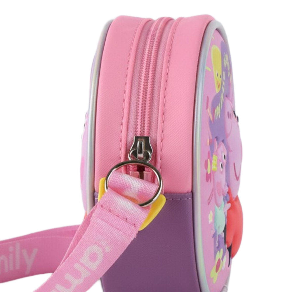 Bolso bandolera 3D rosa de Peppa Pig con correa larga - 5