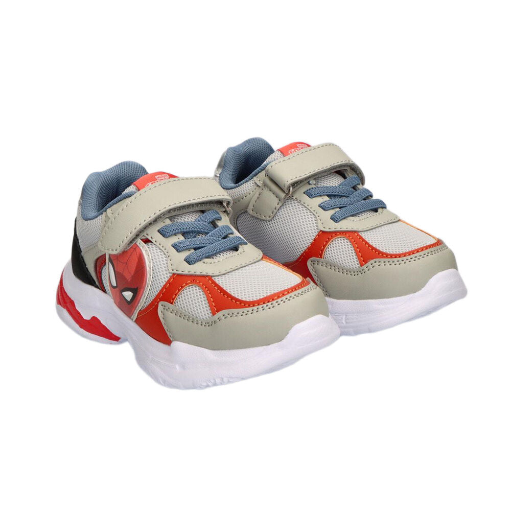 Deportiva Spiderman Marvel gris y roja con cordones y tira adherente - 5