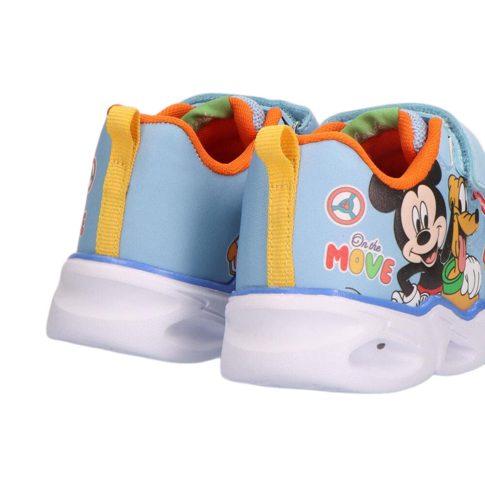 Deportiva azul de Mickey y Pluto con luces y cierre de velcro - 5