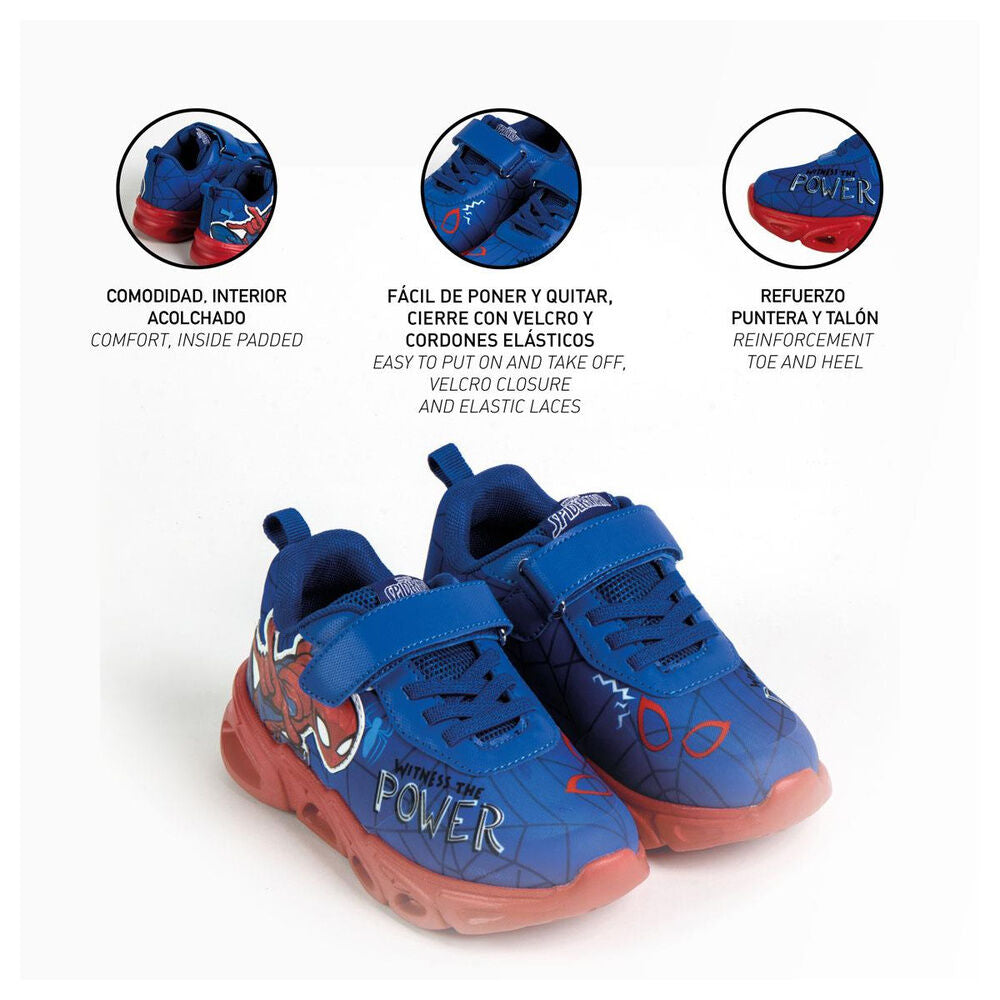 Deportiva azul y roja de Spider-Man con luces en la suela - 5