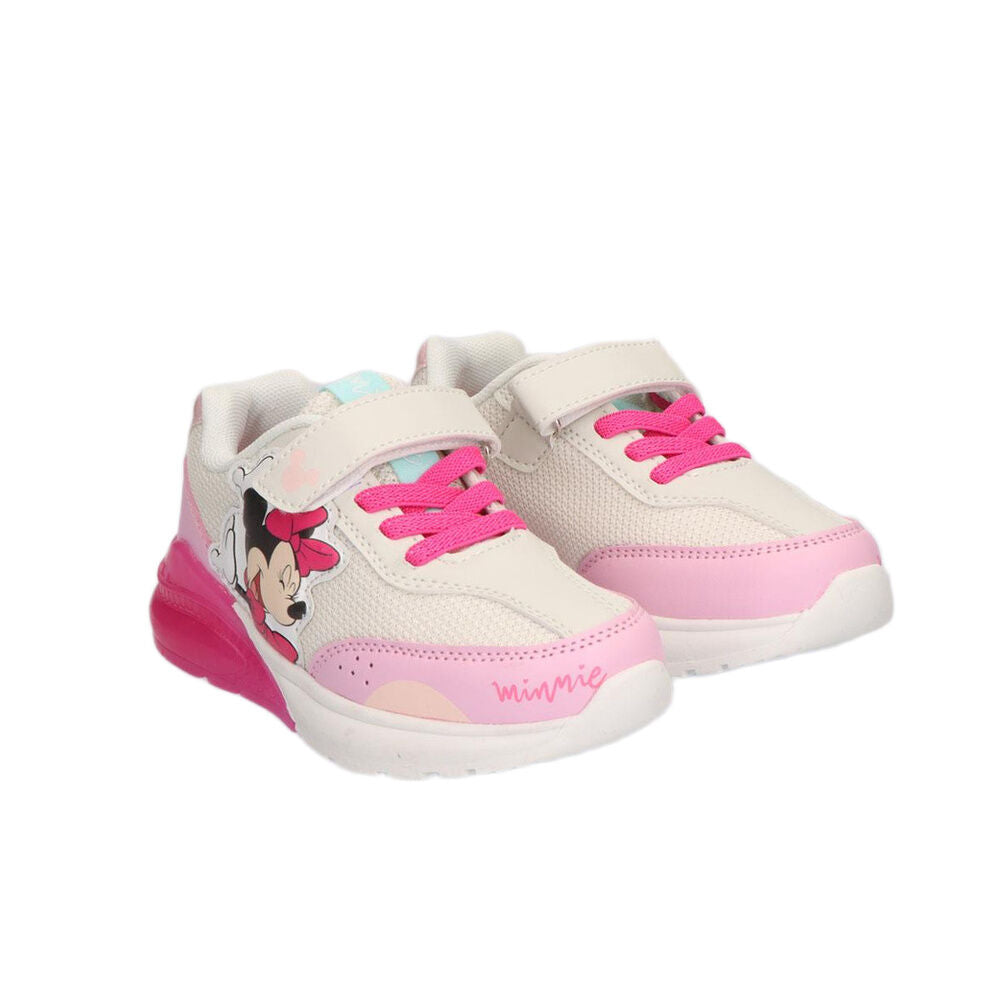 Deportiva rosa y blanca de Minnie Disney con luces - 5