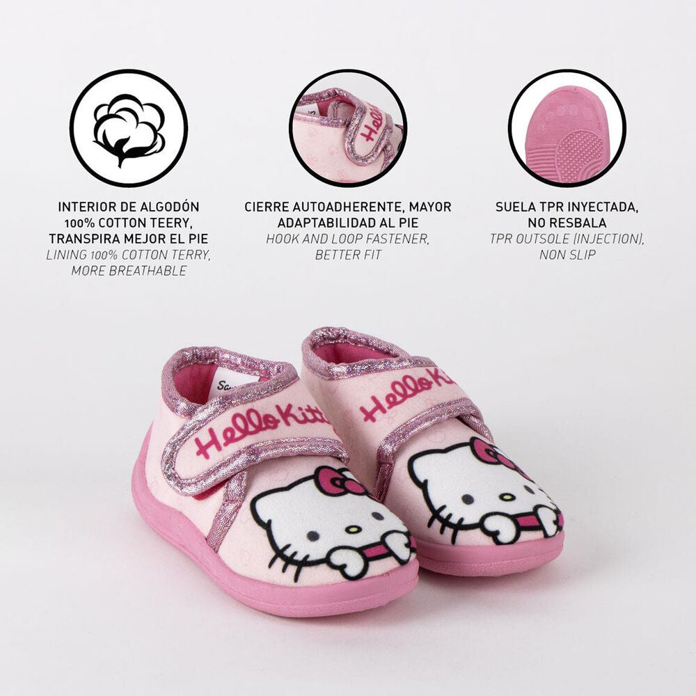Pantuflas rosas Hello Kitty CERDÁ con rostro estampado - 5