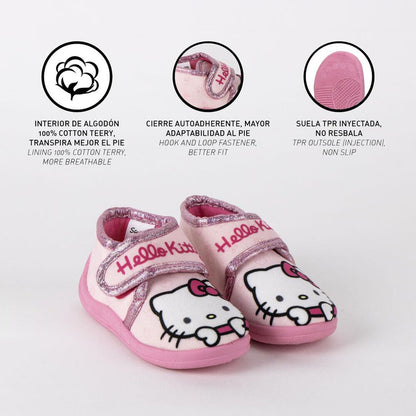 Pantuflas rosas Hello Kitty CERDÁ con rostro estampado - 5