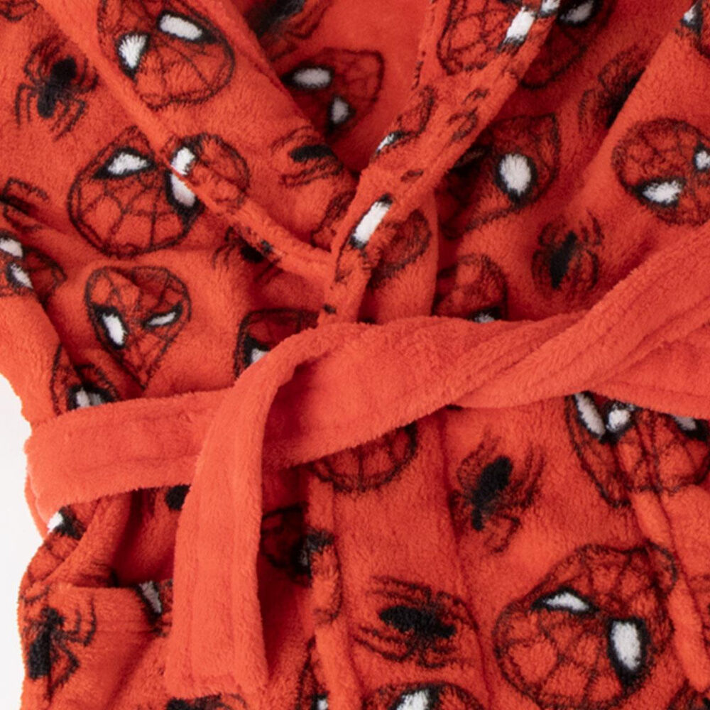 Bata roja de Spiderman Marvel con capucha y estampado del personaje - 5