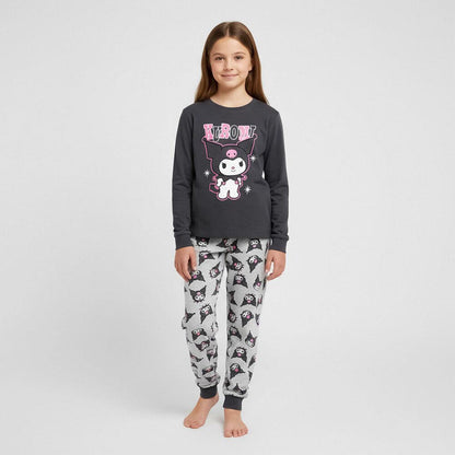 Pijama de manga larga Kuromi Hello Kitty de dos piezas - 5