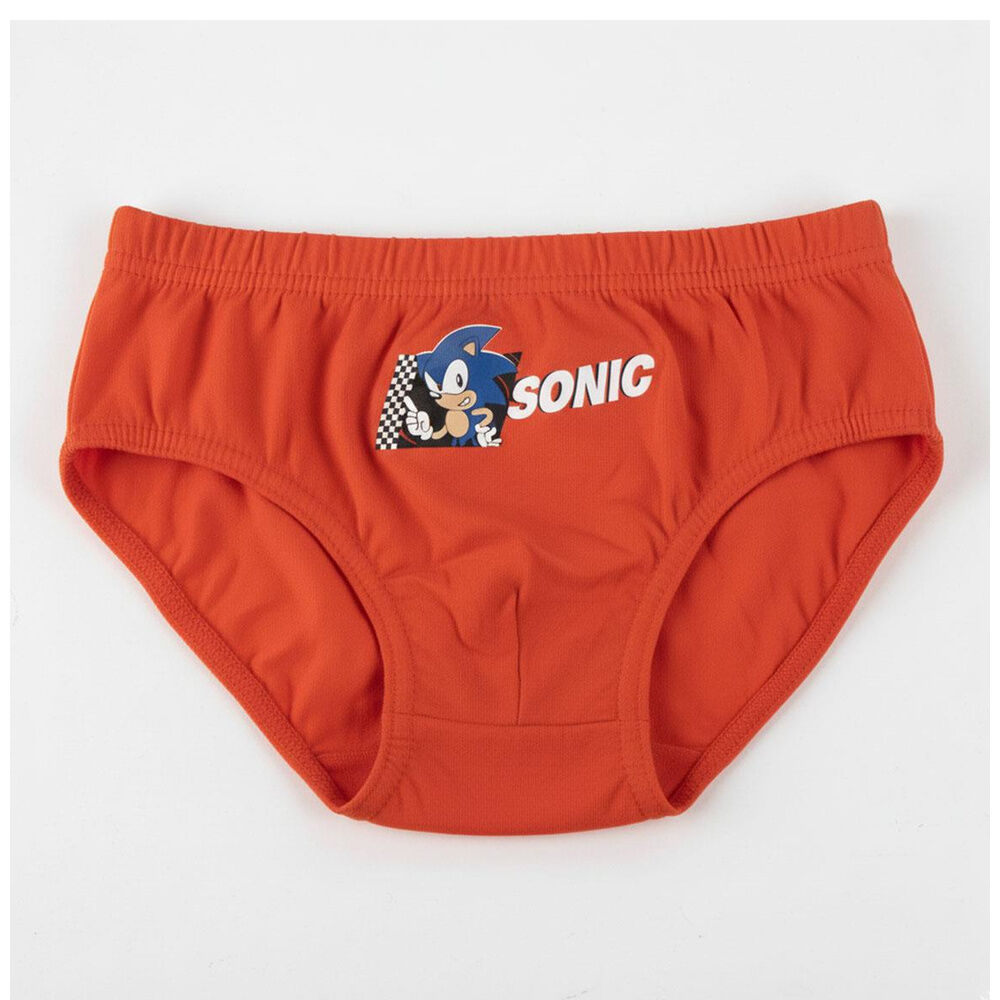 Set de cinco calzoncillos infantiles de Sonic The Hedgehog en varios colores - 5