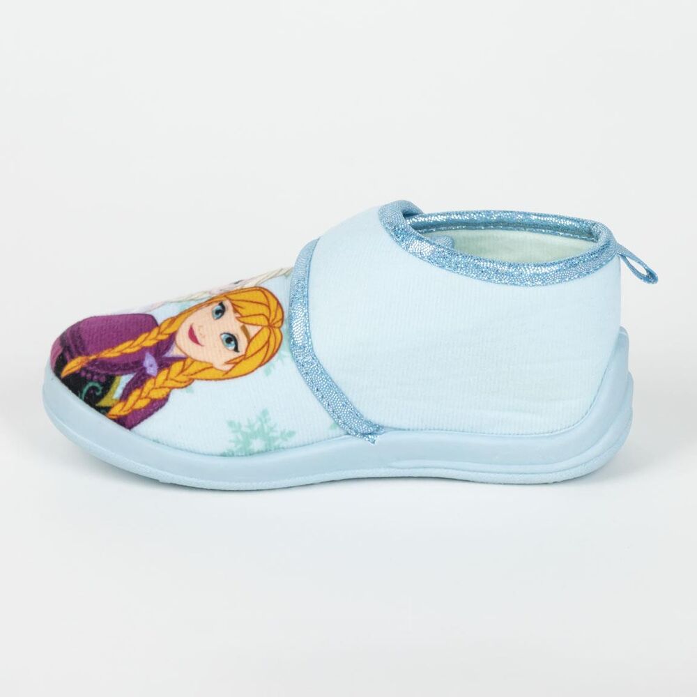 Pantuflas infantiles Frozen Disney azules con Elsa y Anna - 2