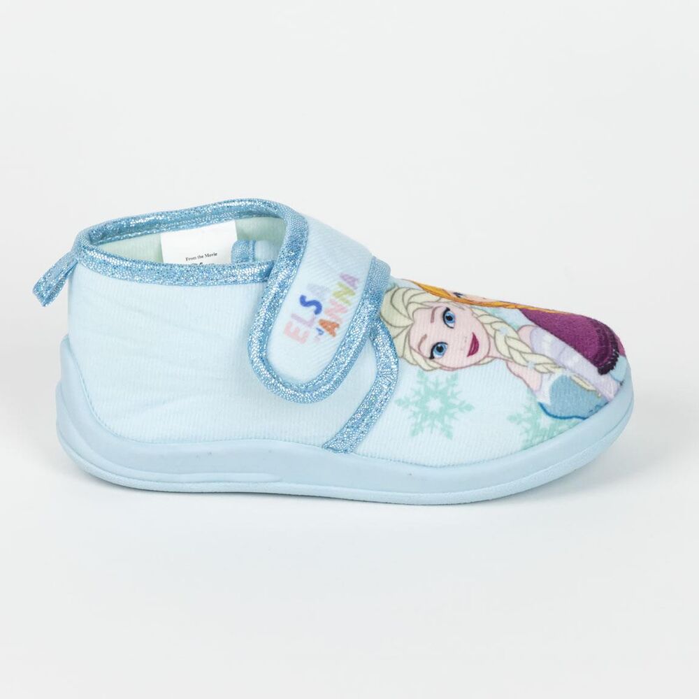 Pantuflas infantiles Frozen Disney azules con Elsa y Anna - 3