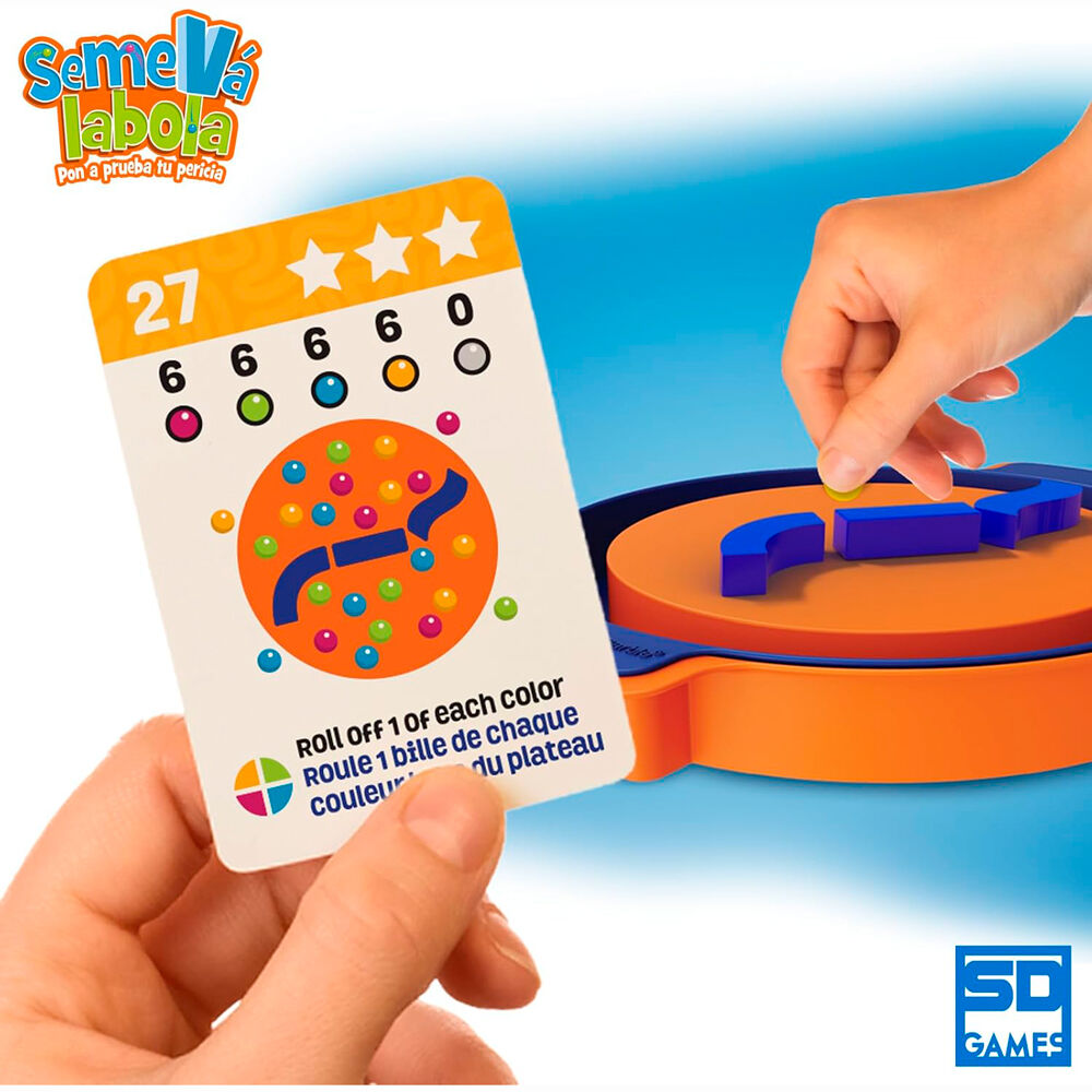 SemeVa la Bola SD Games con plataforma, canicas y cartas de desafío - 5
