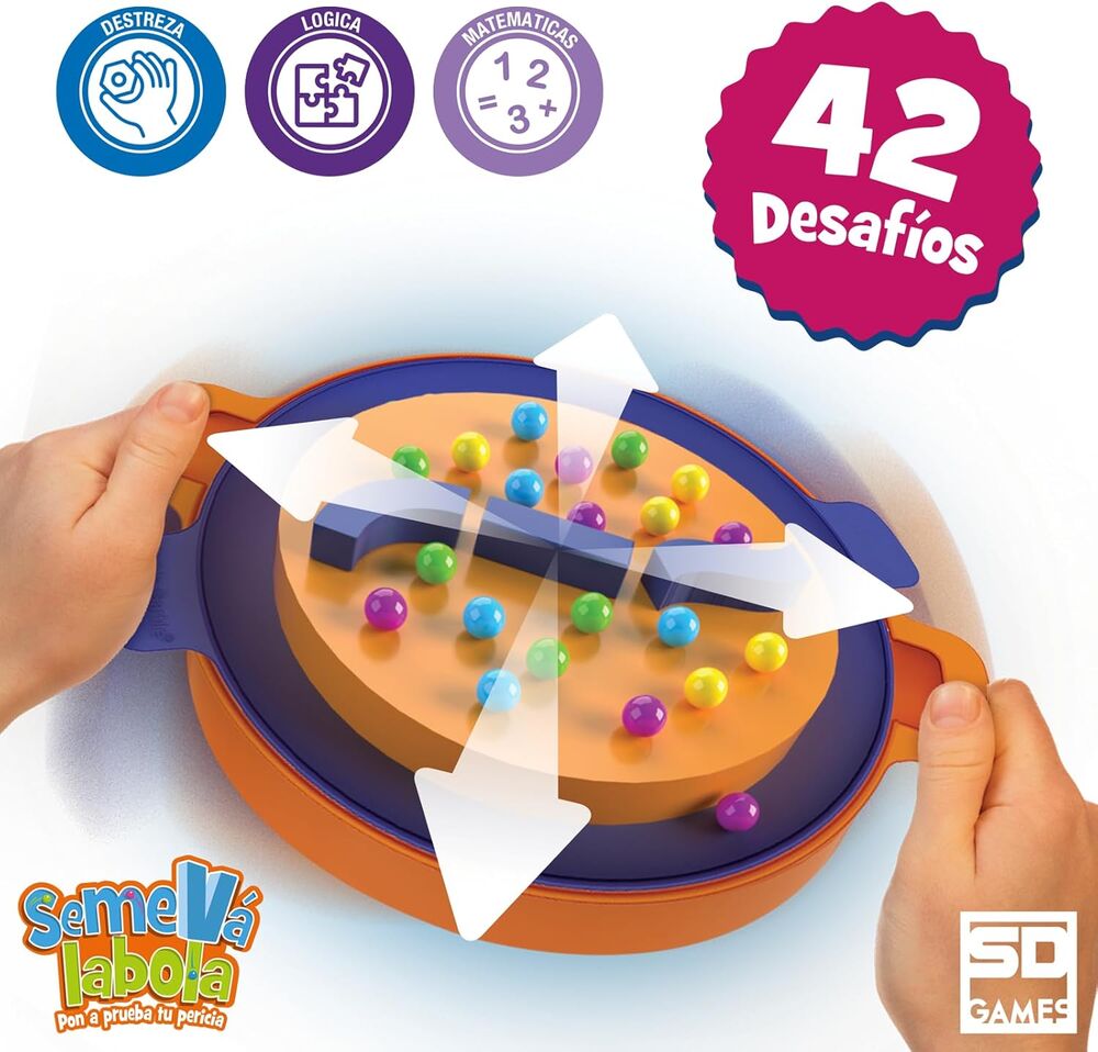 SemeVa la Bola SD Games con plataforma, canicas y cartas de desafío - 6