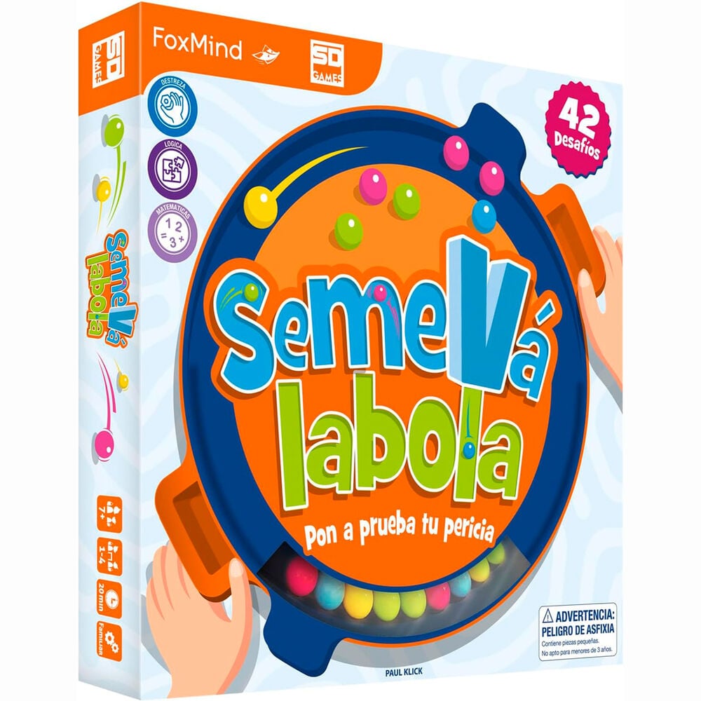 SemeVa la Bola SD Games con plataforma, canicas y cartas de desafío