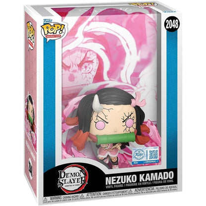 Figura FUNKO POP! Cover de Nezuko Kamado con fondo rosa de Demon Slayer - 2