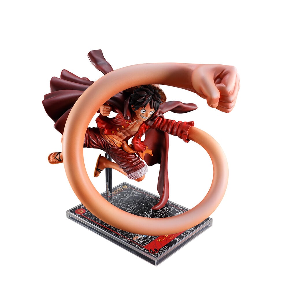 Figura Ichibansho de Monkey D. Luffy de One Piece con brazo extendido