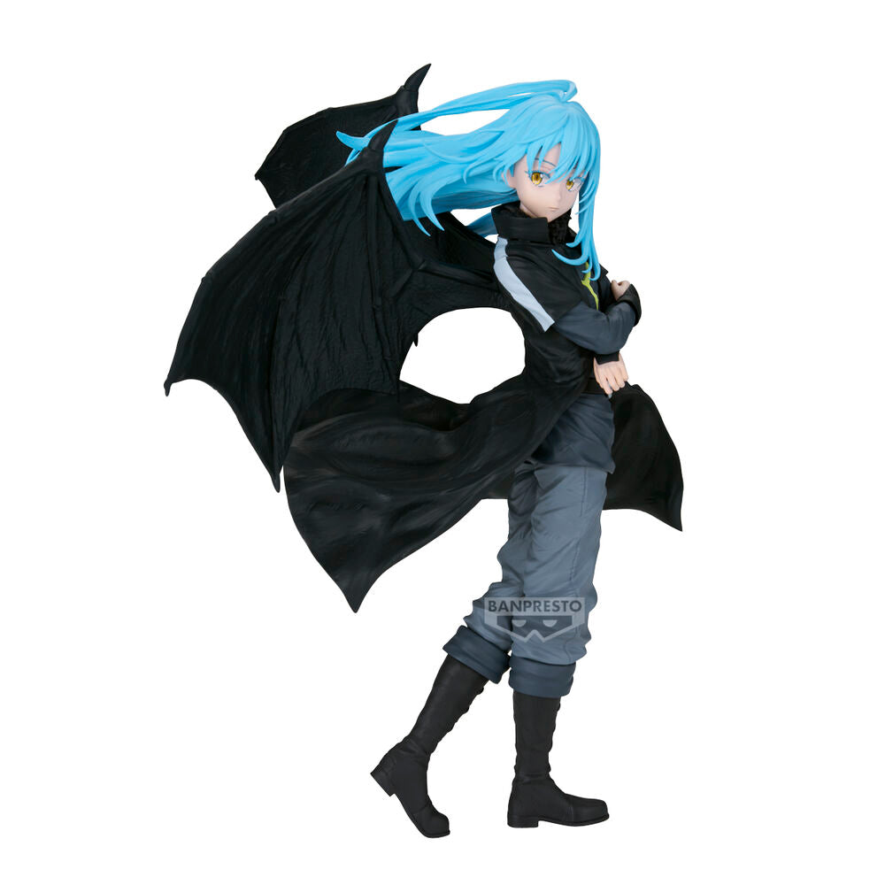 Figura de Rimuru con cabello azul y capa negra alada - 2