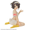 Figura Oozora Subaru de Hololive sentada con atuendo claro y calzado amarillo