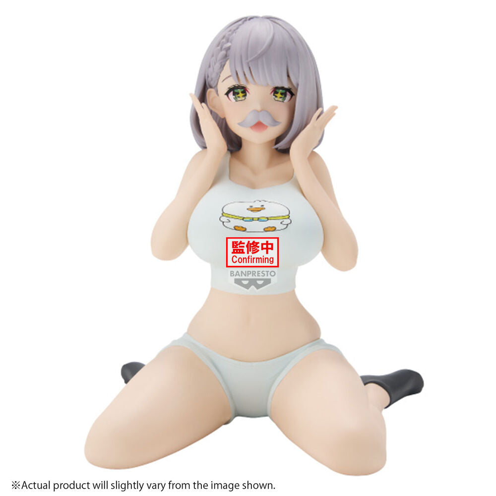 Figura de Shirogane Noel de Hololive sentada, colección Relax Time