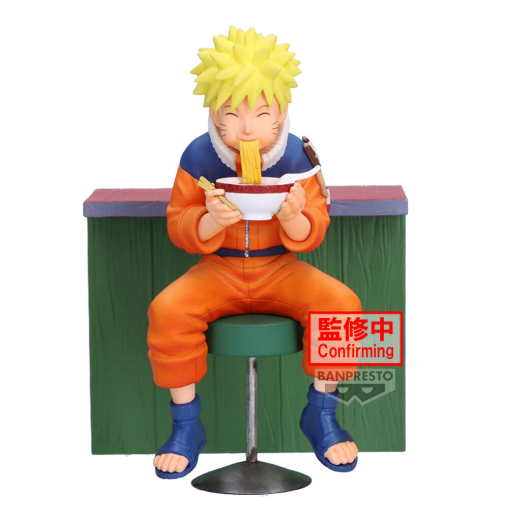 Figura Banpresto de Naruto Uzumaki sentado comiendo ramen