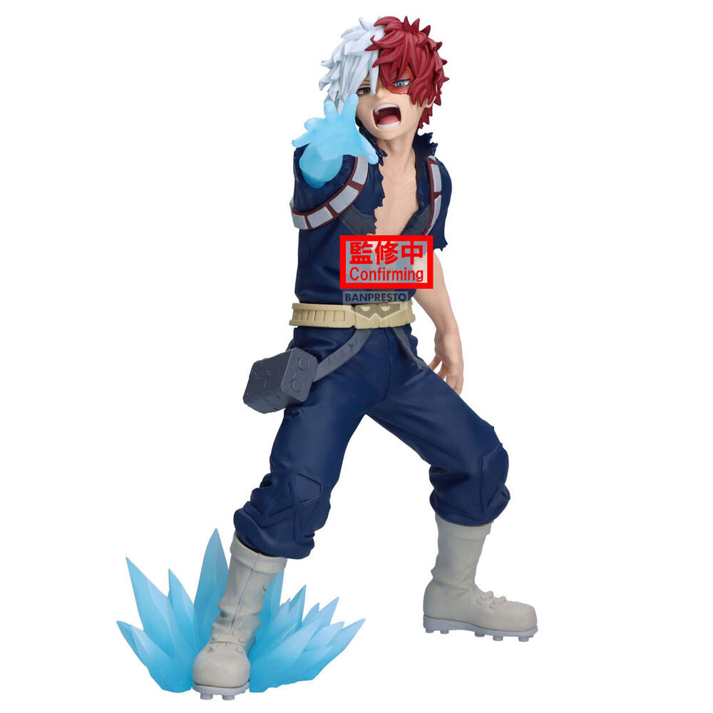 Figura Maximatic de Shoto Todoroki con efecto de hielo azul
