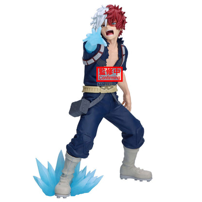 Figura Maximatic de Shoto Todoroki con efecto de hielo azul