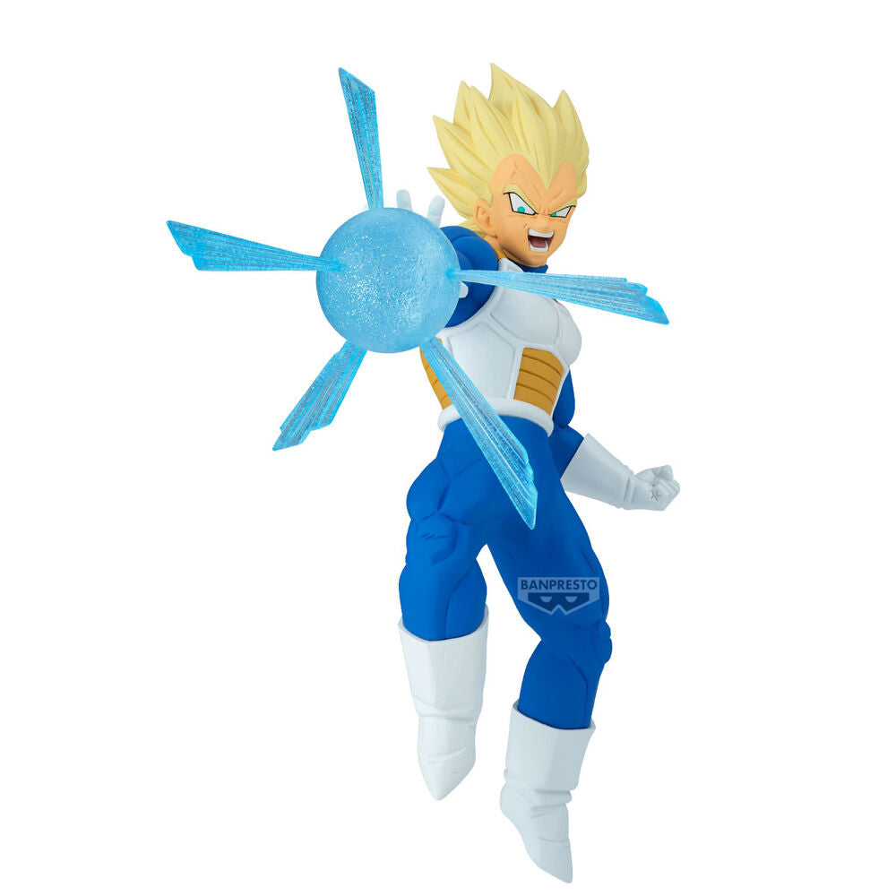 Figura de Vegeta Gx Materia de Dragon Ball Z con efecto de energía azul
