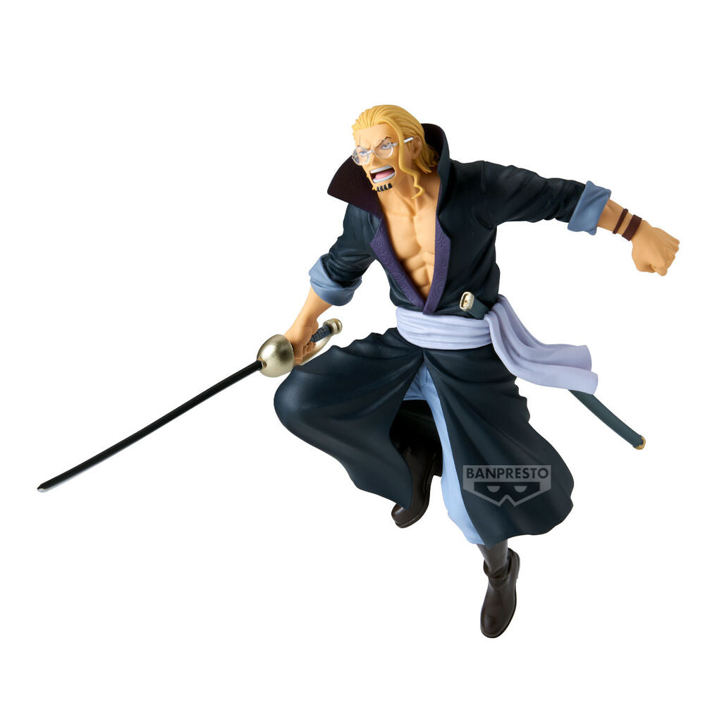 Figura de Silvers Rayleigh de One Piece en pose de combate con espada