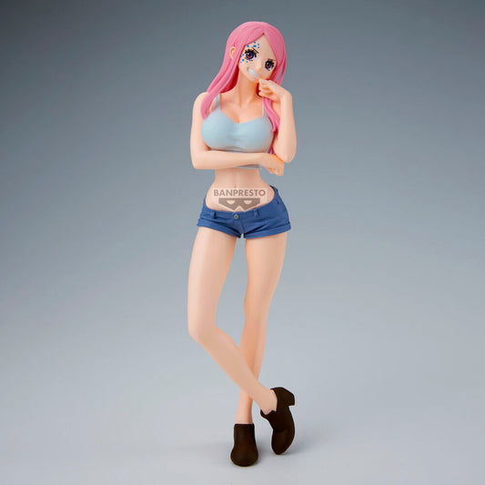 Figura de Jewelry Bonney de One Piece con cabello rosa y ropa azul - 2
