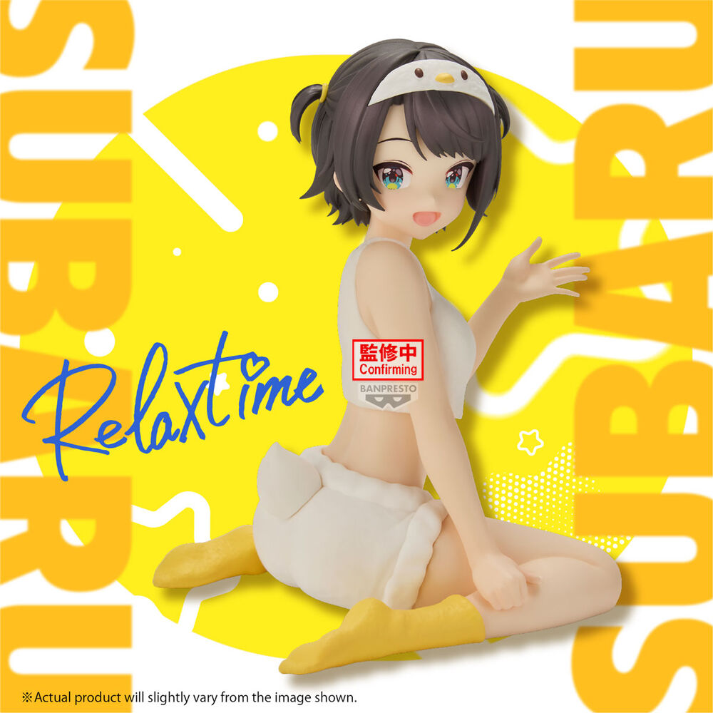 Figura Oozora Subaru de Hololive sentada con atuendo claro y calzado amarillo - 2