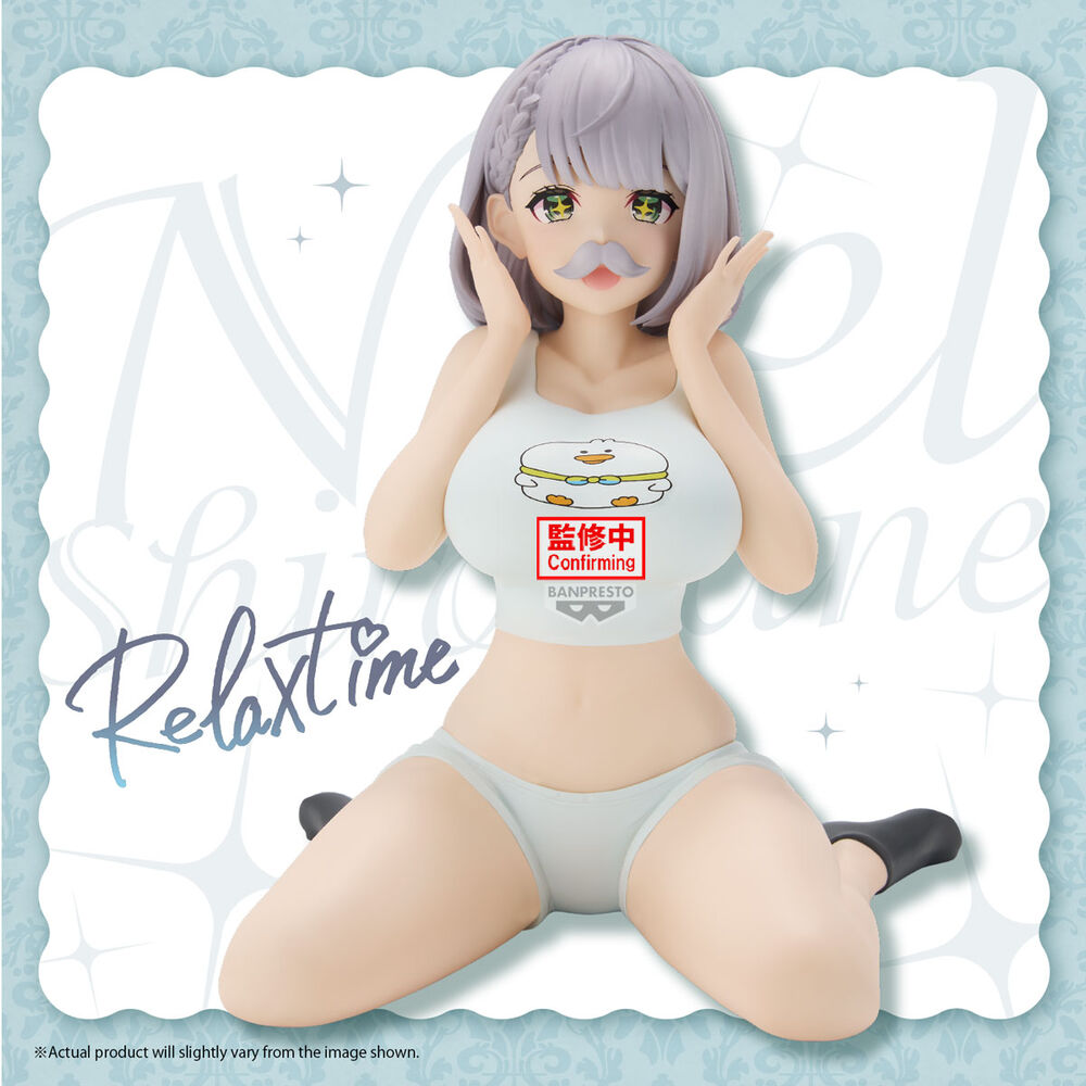 Figura de Shirogane Noel de Hololive sentada, colección Relax Time - 2