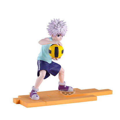 Figura de Killua de Hunter x Hunter con balón sobre base naranja - 2
