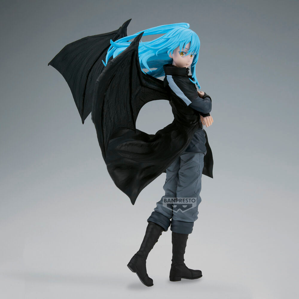 Figura de Rimuru con cabello azul y capa negra alada - 4
