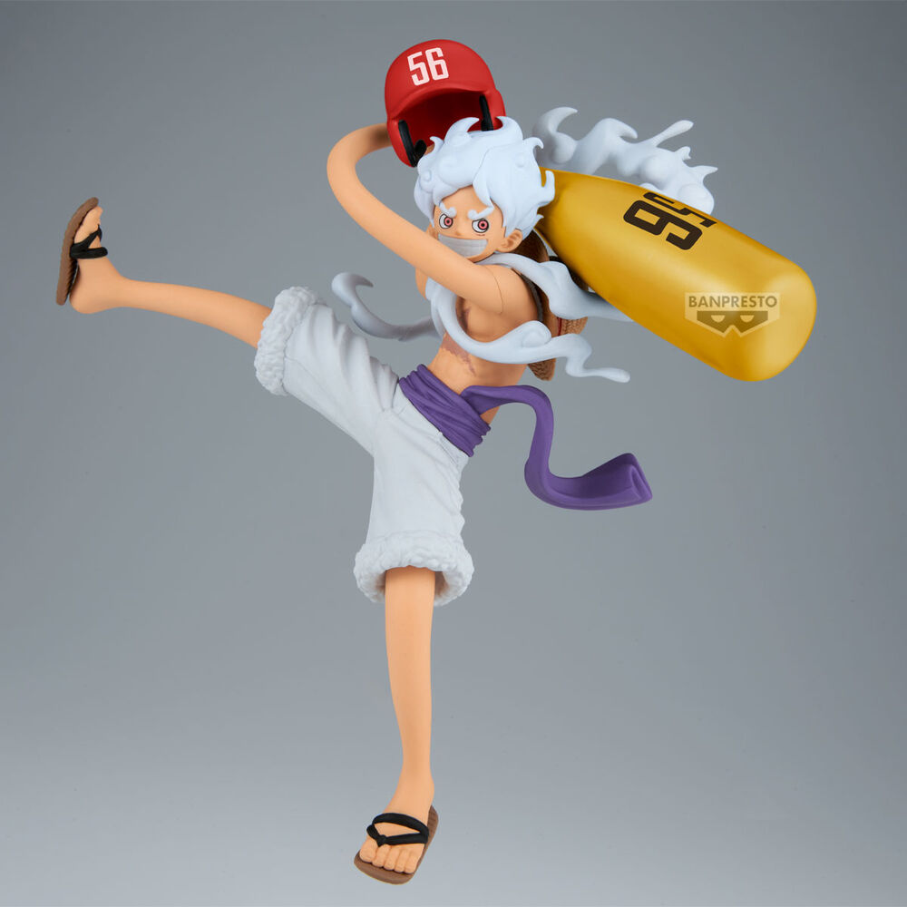 Figura de Monkey D. Luffy Gear 5 de One Piece en pose de combate - 2