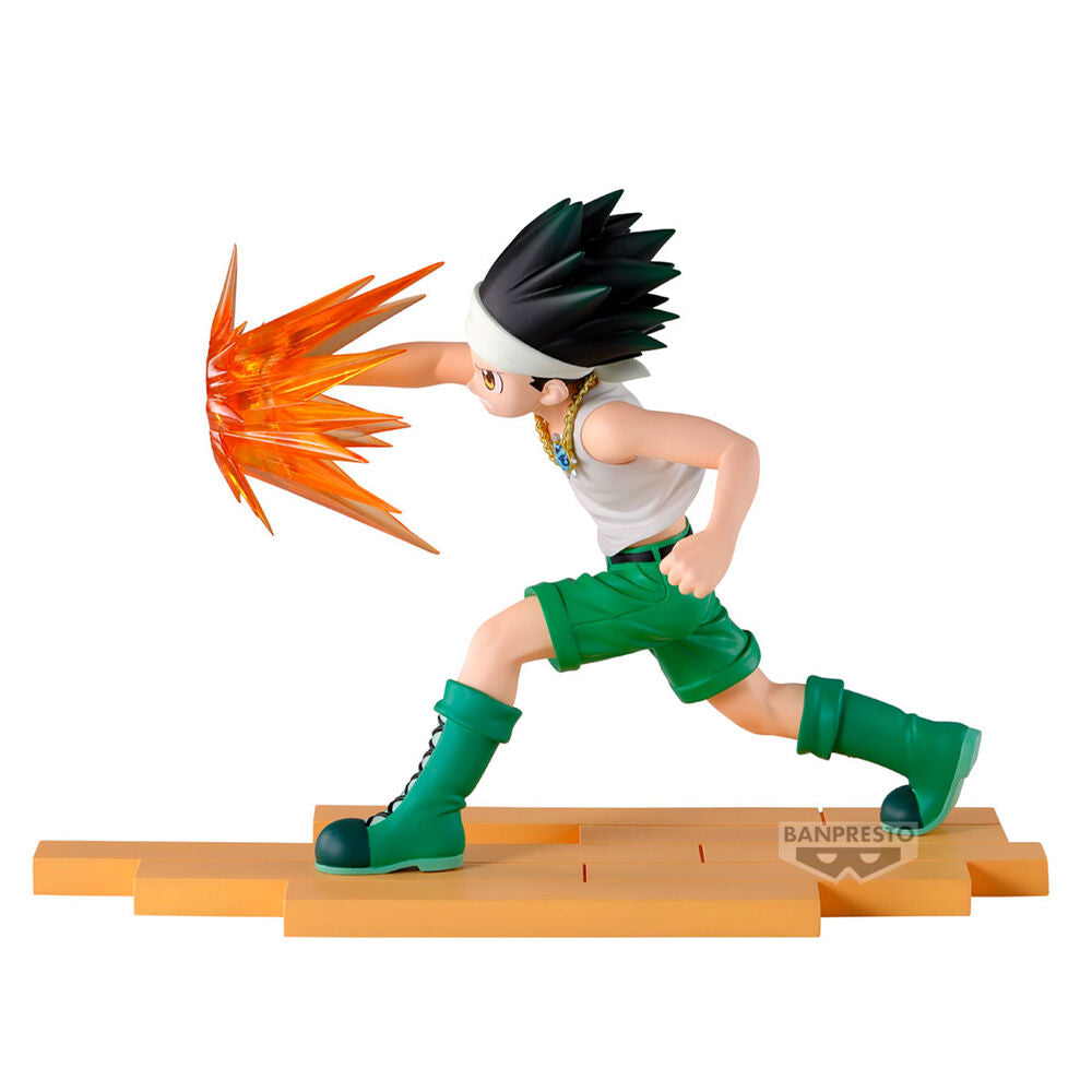 Figura de Gon de Hunter x Hunter en pose de acción sobre base naranja - 3