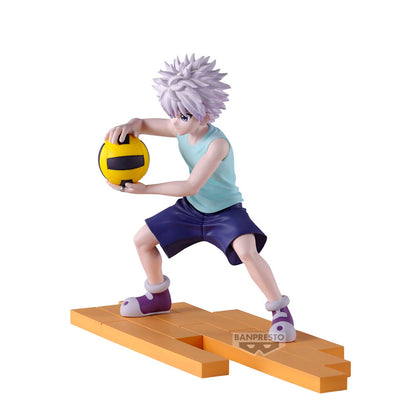 Figura de Killua de Hunter x Hunter con balón sobre base naranja - 3