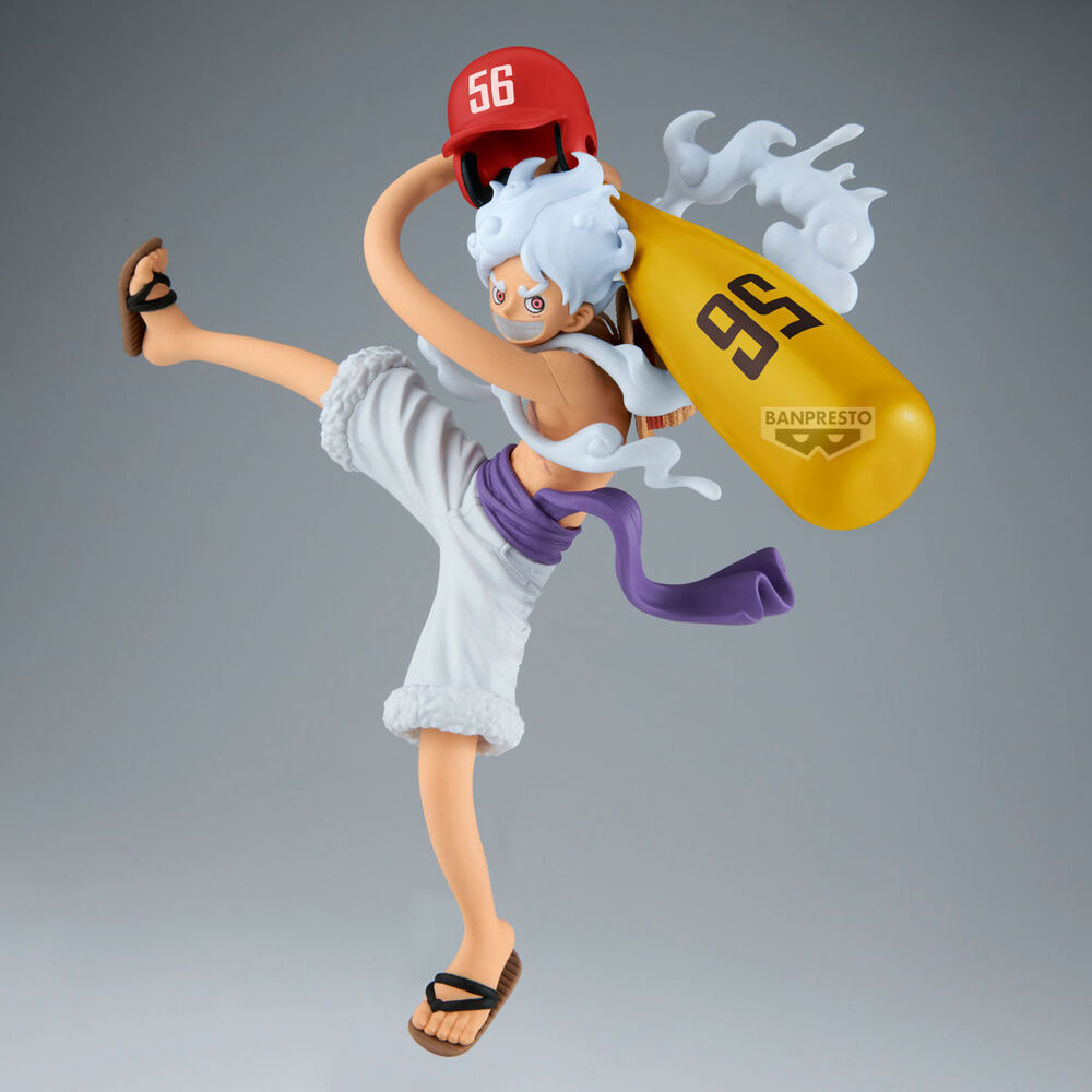 Figura de Monkey D. Luffy Gear 5 de One Piece en pose de combate - 4