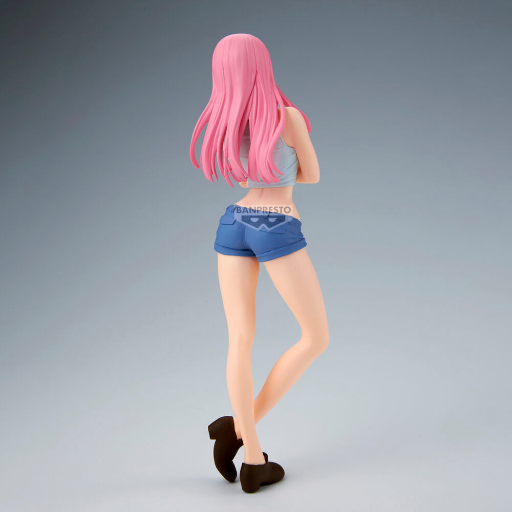 Figura de Jewelry Bonney de One Piece con cabello rosa y ropa azul - 5