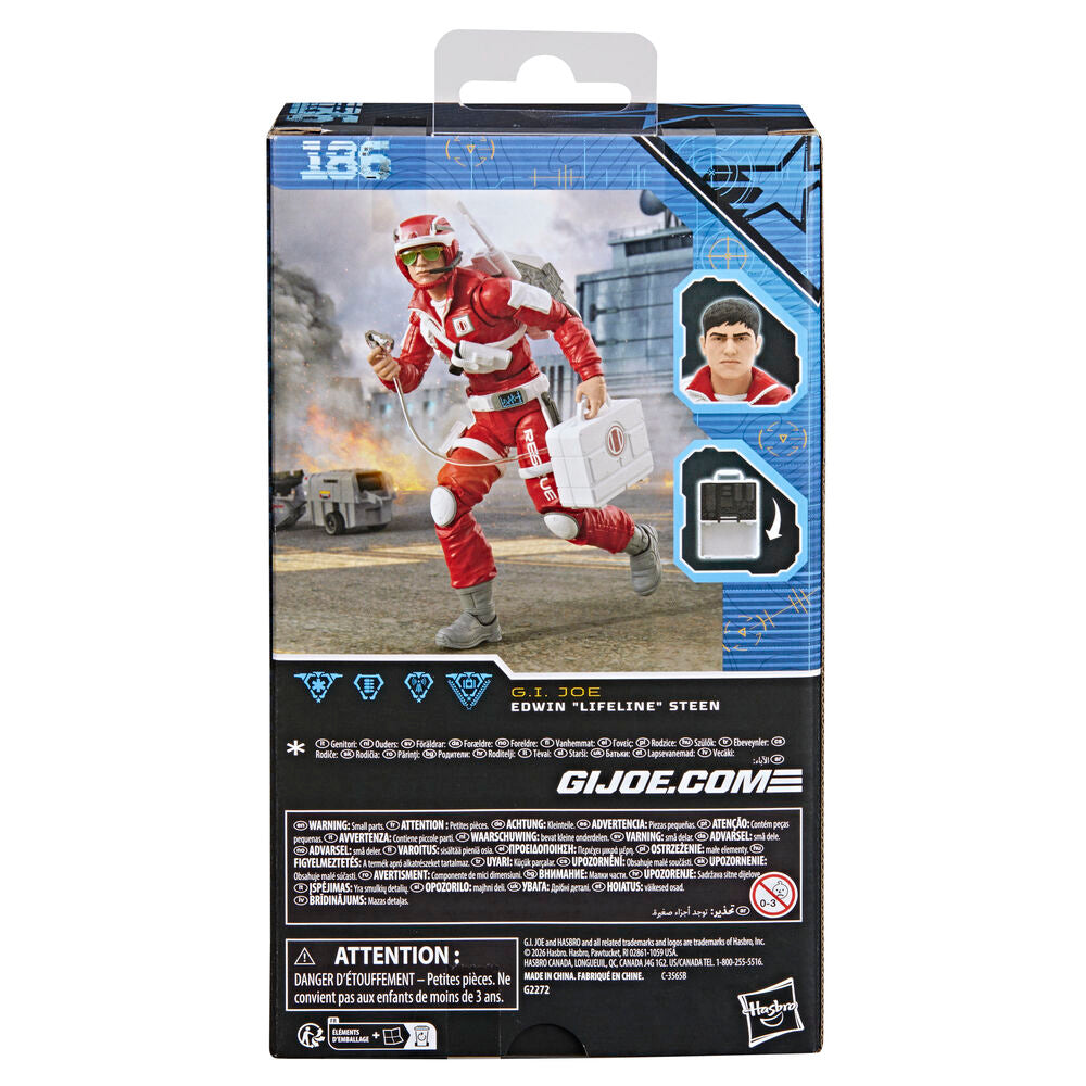 Figura articulada de Edwin Lifeline Steen G.I. Joe con uniforme de rescate rojo y blanco - 5
