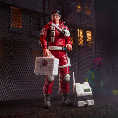 Figura articulada de Edwin Lifeline Steen G.I. Joe con uniforme de rescate rojo y blanco - 7