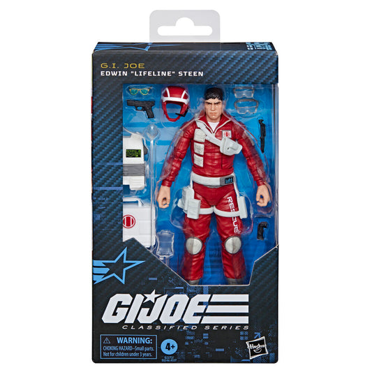 Figura articulada de Edwin Lifeline Steen G.I. Joe con uniforme de rescate rojo y blanco - 2